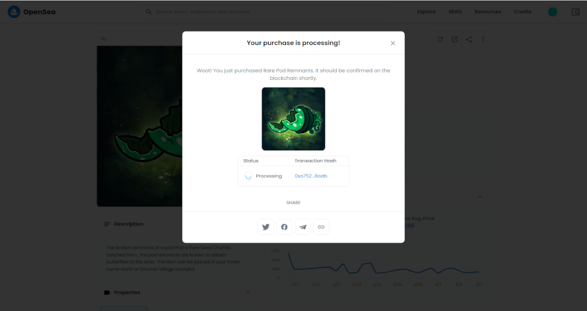Opensea Trade Processing